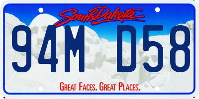 SD license plate 94MD58