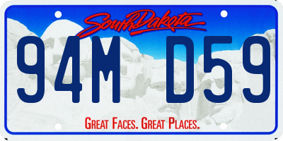 SD license plate 94MD59
