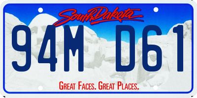 SD license plate 94MD61