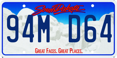 SD license plate 94MD64