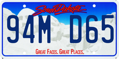 SD license plate 94MD65