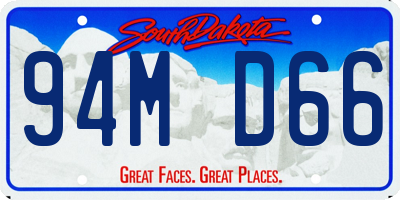 SD license plate 94MD66