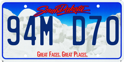 SD license plate 94MD70
