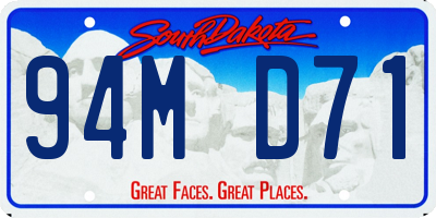 SD license plate 94MD71