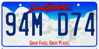 SD license plate 94MD74
