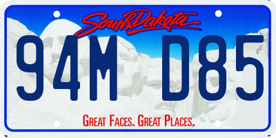 SD license plate 94MD85