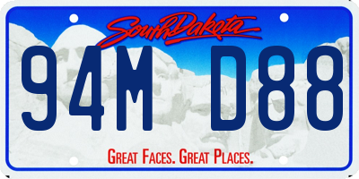 SD license plate 94MD88