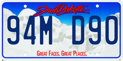 SD license plate 94MD90