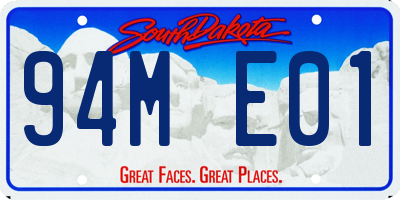 SD license plate 94ME01
