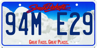 SD license plate 94ME29