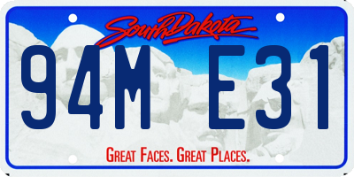 SD license plate 94ME31