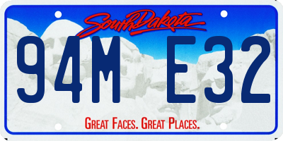 SD license plate 94ME32