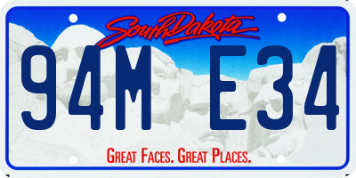 SD license plate 94ME34