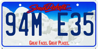 SD license plate 94ME35