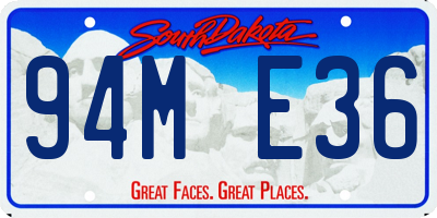SD license plate 94ME36