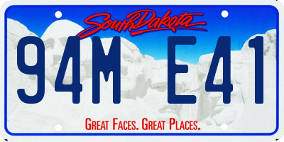 SD license plate 94ME41