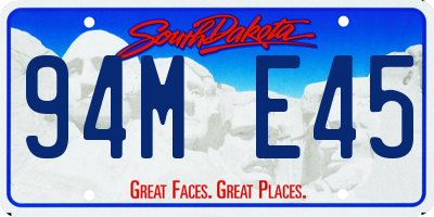 SD license plate 94ME45
