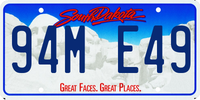 SD license plate 94ME49