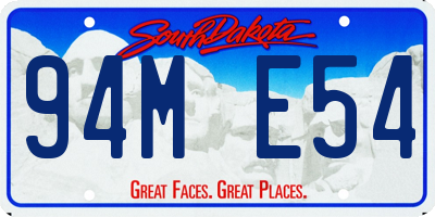 SD license plate 94ME54