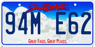 SD license plate 94ME62