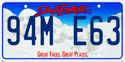 SD license plate 94ME63