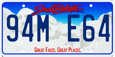 SD license plate 94ME64