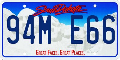 SD license plate 94ME66