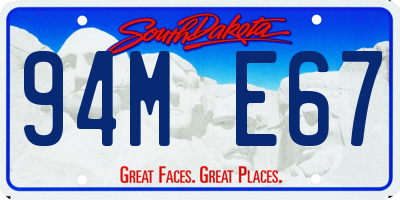 SD license plate 94ME67