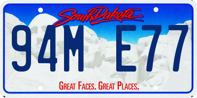 SD license plate 94ME77