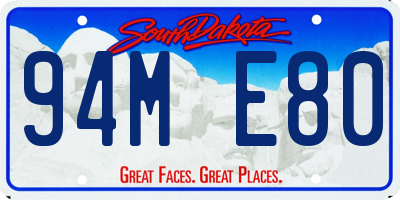 SD license plate 94ME80