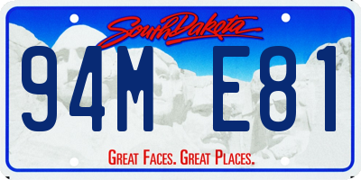 SD license plate 94ME81