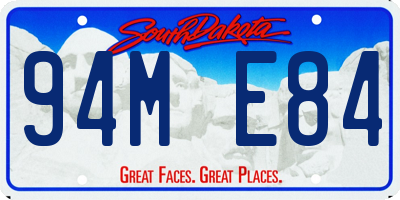 SD license plate 94ME84