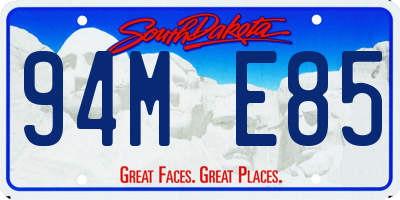 SD license plate 94ME85