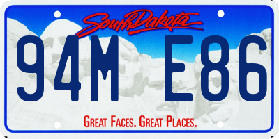 SD license plate 94ME86