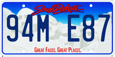 SD license plate 94ME87