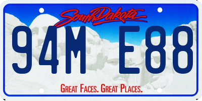 SD license plate 94ME88