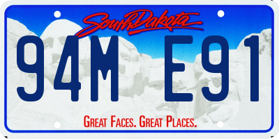 SD license plate 94ME91