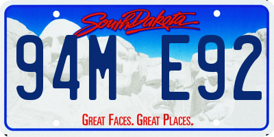 SD license plate 94ME92