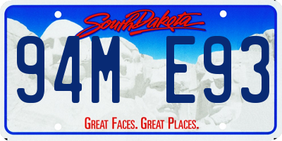 SD license plate 94ME93