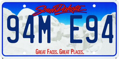 SD license plate 94ME94