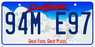 SD license plate 94ME97
