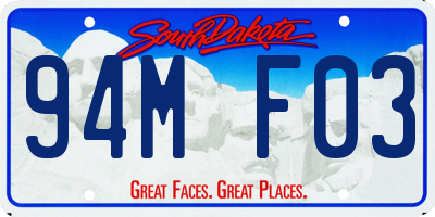SD license plate 94MF03