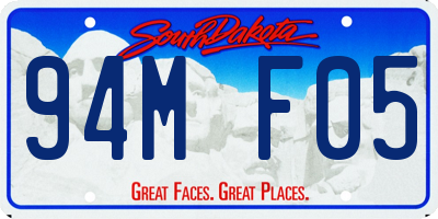 SD license plate 94MF05