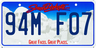 SD license plate 94MF07