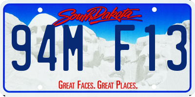 SD license plate 94MF13