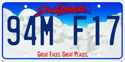 SD license plate 94MF17
