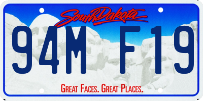 SD license plate 94MF19