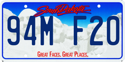 SD license plate 94MF20