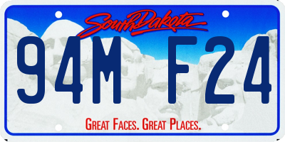 SD license plate 94MF24
