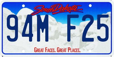 SD license plate 94MF25